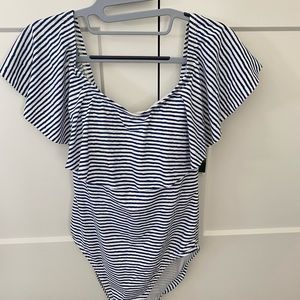 Ralph Lauren off the shoulder swimsuit